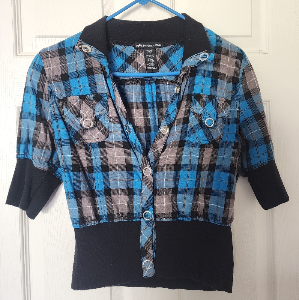 Sixteen Blue Plaid Jacket